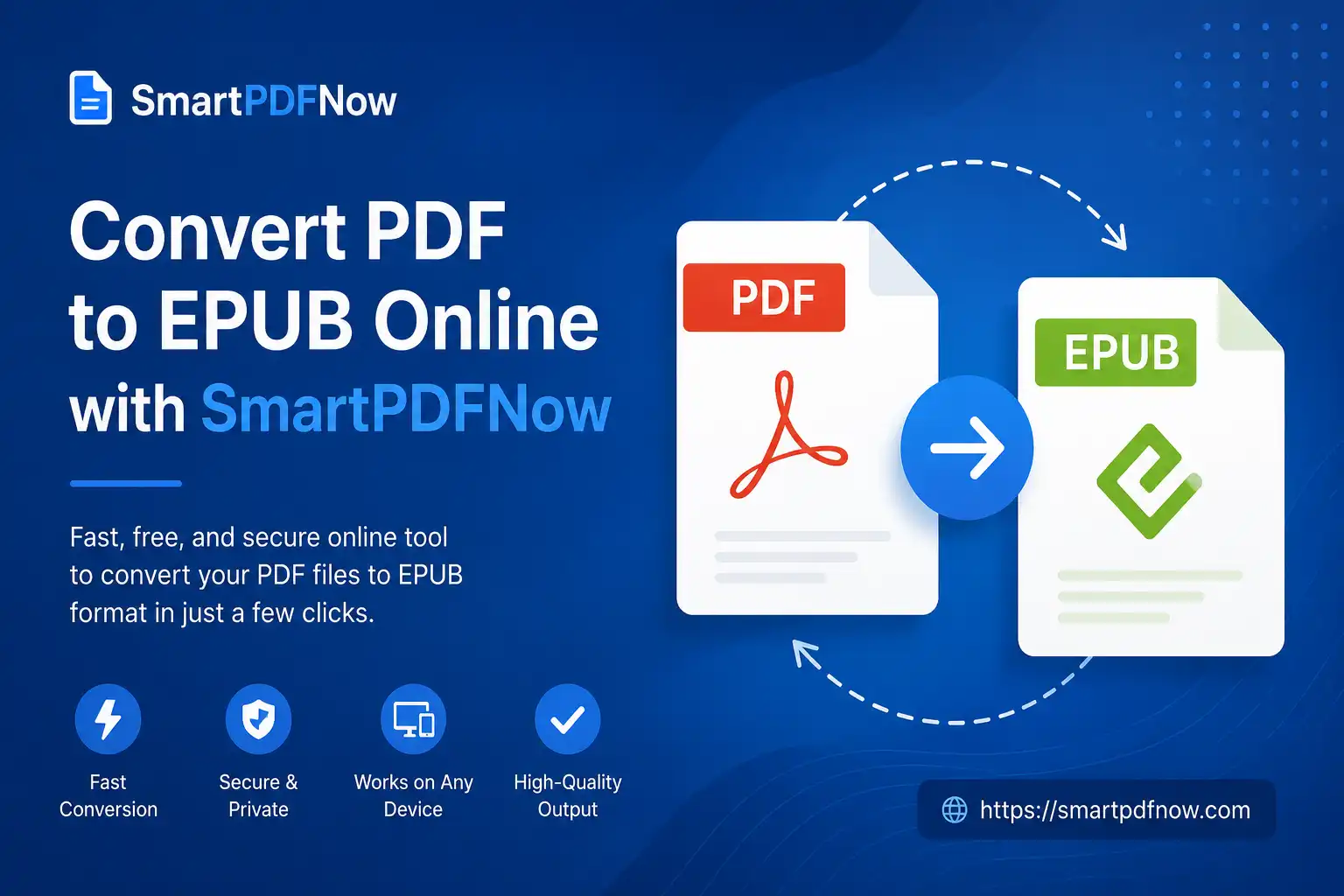 Convert PDF to EPUB Online with SmartPDFNow