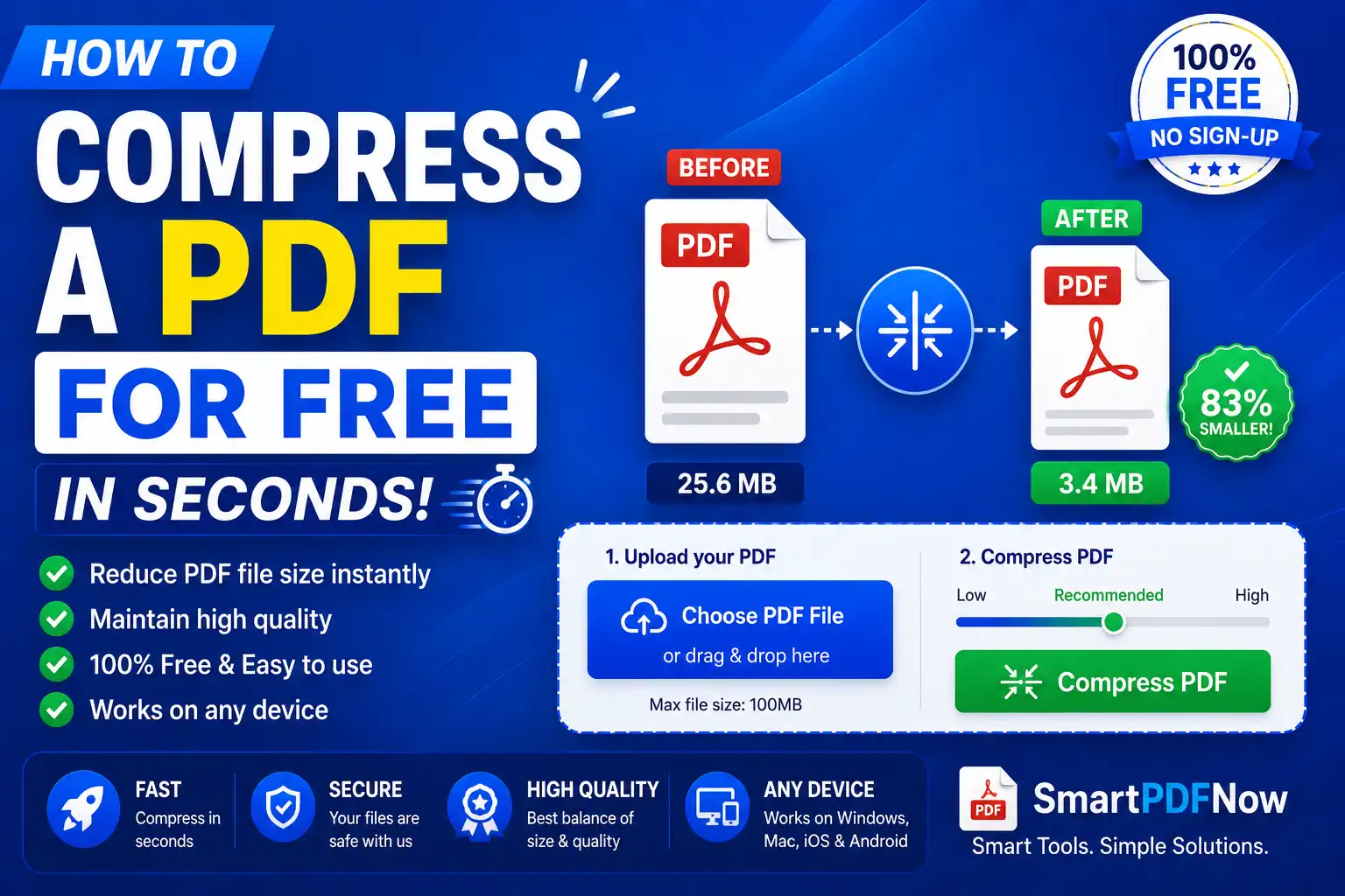 How to Compress a PDF for Free in Seconds