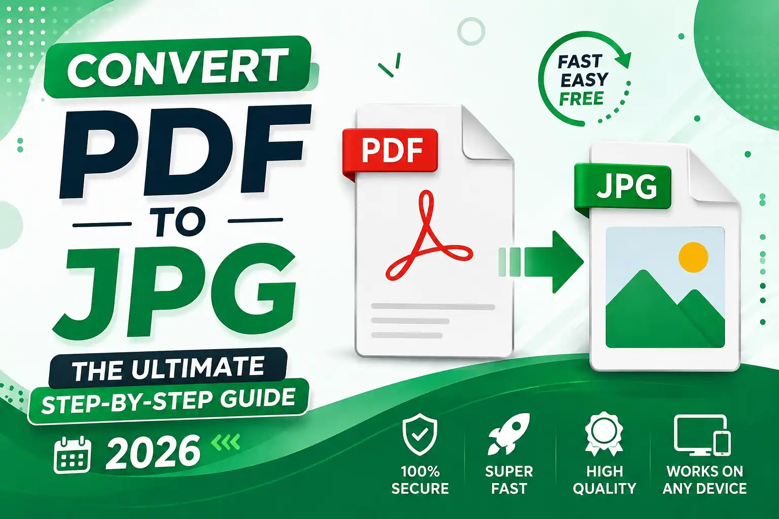 Convert PDF to JPG: Ultimate 2026 Guide to High-Quality Images