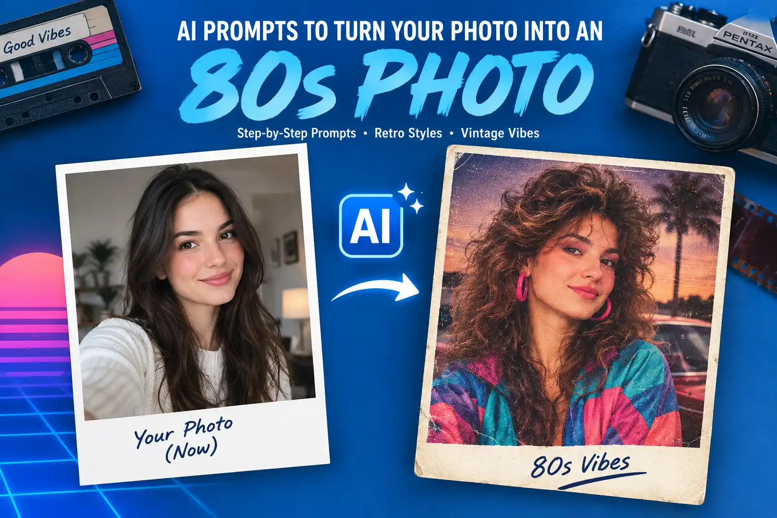 AI Prompts to Turn Your Photo Into an 80s Photo